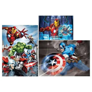 CLEMENTONI 97528 - Puzzle Set - Marvel Avengers (1x 500 Teile, 2x 1000 Teile)
