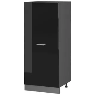 Vicco Hochschrank R-Line 60 x 143 x 57 cm Schwarz Hochglanz