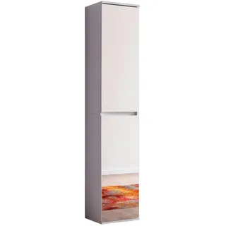 trendteam Mirror Garderobenschrank 37 x 34 x 191 cm Weiß
