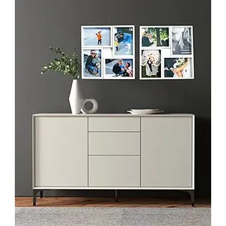 Fotorahmen Collage - MDF Holz - Weiß - 4x13x18 cm