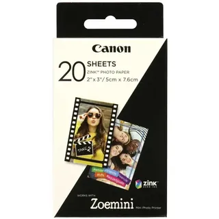 Canon ZP-2030 ZINK Sticker Fotopapier glänzend weiß, 50x76mm, 20 Blatt (3214C002)
