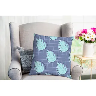 queence Dekokissen »Fanfan« Blätter, blau