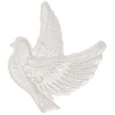 Rayher Wachsmotiv Taube, perlmutt, 2,2 x 2,7 cm, 1 Paar, zum Kerzen verzieren, Verzierwachs für eine Hochzeitskerze, 31555680