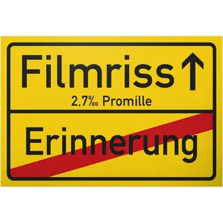 DankeDir! Filmriss - Erinnerung Schild mit Spruch - lustiges Geschenk für ihn Geschenkidee Geburtstagsgeschenk Männer Jungs Party Deko Zubehör Scherzartikel JGA - Accessoire Fotobox