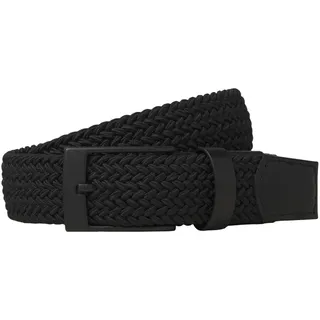 JACK & JONES Herren Jactheo Woven Belt Flechtgürtel, Schwarz, 95