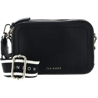 Ted Baker Leder Umhängetasche Linzie Webbing Leather Crossbody Camera Bag Black schwarz - Schwarz
