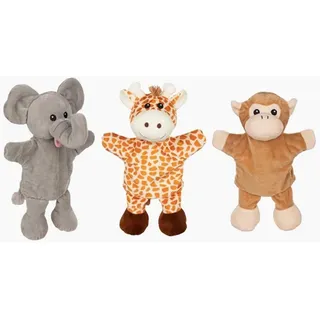 GoKi Handpuppen Giraffe, Affe und Elefant (mit Beinen)