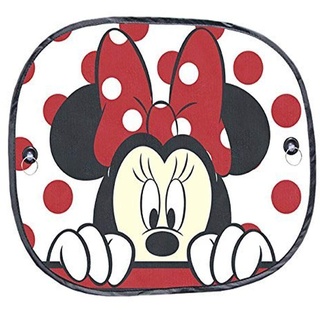 Plasticolor 003815R01 Disney Mickey & Minnie Peek-A-Boo Sonnenschutz für Seitenfenster, 2-teilig, 1 Packung