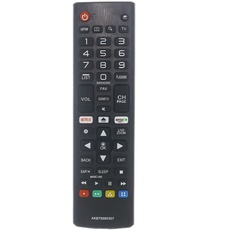 azurano Fernbedienung für LG AKB75095307, AGF76631064 für LG LED Smart TV - Direkttasten für Netflix & Amazon Video