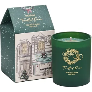 M&SENSE Duftkerze Weihnachten Gefrorene Kiefer|230g Natürliche Sojawachs Duftkerzen im Glas|Kerze Geschenk für Weihnachten, Geburtstag, Hauseinweihung