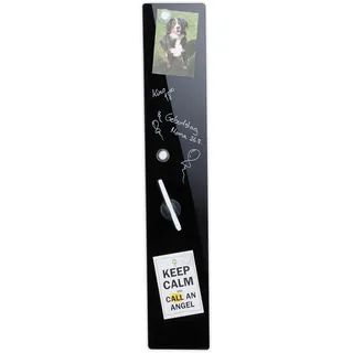 Relaxdays Magnetboard Glas 15 x 80 cm Schwarz