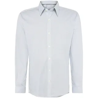 Businesshemd PIERRE CARDIN "Pierre Cardin Hemd", Herren, Gr. 45, N-Gr, blau (chambray blau), Obermaterial: 100% Baumwolle CO., uni, regular fit, Hemden Businesshemd, mit Allover-Print
