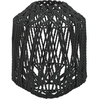 vidaXL Lampenschirm Schwarz Ø23x28 cm Eisen und Papier - Schwarz