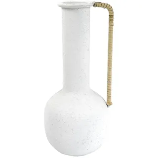 All Chic Metall-Blumenvase, weißer Krug, Vasen für Blumen, dekorative Vase, Vintage-Stil