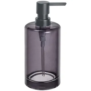 blomus Seifenspender -MANI- aus Glas | Handseifenspender in Dunkelgrau | Farbe Smoke | 7,5 x 7,5 x 19 cm | Flüssigseifenspender mit Pumpkopf