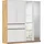 Kleiderschrank Tübingen 180 x 197 x 54 cm Beige/Weiß