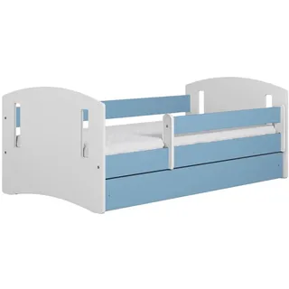 Raumhirsch Furniture Kinderbett Classic II mit Schublade ohne Matratze 90/65/164 , Blau , Holzwerkstoff , 80x160 cm , Babymöbel & Kindermöbel, Kinderzimmer & Jugendzimmer, Kinderbetten