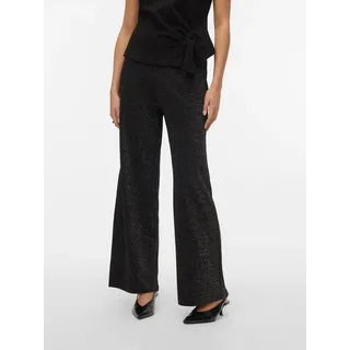 Vero Moda Vmberlin Mw Wide Glitter Pant Schlupfhose Schwarz M 30L