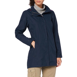 CMP - Lange Ripstop-Regenjacke für Damen, Schwarz Blau, D38