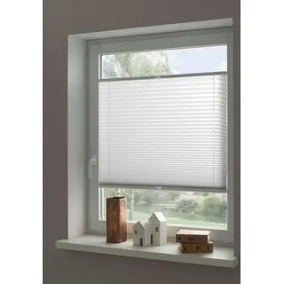 otto home Plissee zum Klemmen, blickdicht, ohne Bohren, verspannt, Klemmfix, mit Plissee Concept Trägern weiß