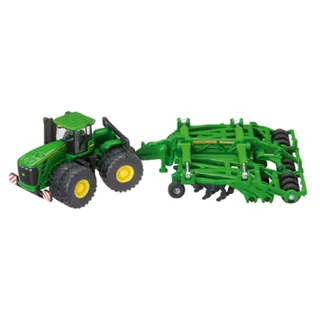 siku 1856, John Deere 9630 Traktor mit Amazone Centaur Grubber, 1:87, Metall/Kunststoff, Grün, Hochklappbare Grubberelemente