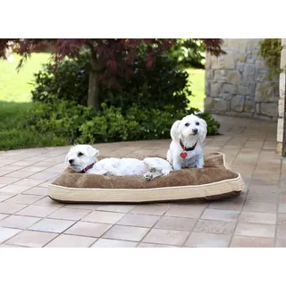 Sogni e capricci Hund und Katz 4 Jahreszeiten Kissen, turteltaube, 89x65x12cm, Polyester,