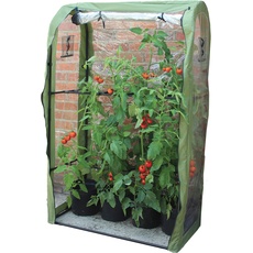 Haxnicks Tomato Crop-Booster Poly Cover | L 100 cm x B 50 cm x H 160 cm | FRAME220101, Grün/Klar