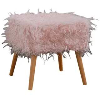 Kawola Fellhocker Fynn Pink , Rosa , Fell , Rechteckig , 42x45x42 cm , Wohnzimmer, Sessel, Hocker & Hockerbänke, Sitzhocker