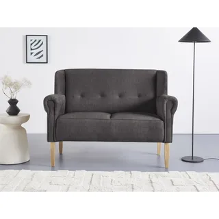 Home Affaire Couch Mikrofaser 2-Sitzer Grau