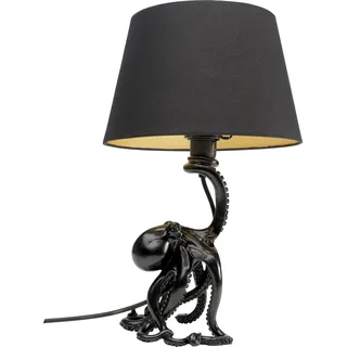 Kare Design Tischlampe Octopus, Schwarz, Höhe 44 cm, E27, Tischleuchte, Tiermotiv, Dekoleuchte, Leuchtmittel nicht inklusive