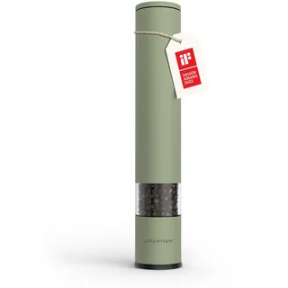 LARS NYSØM Pfeffermühle manuell groß (28,8cm) mit einstellbarem Keramikmahlwerk I Salzmühle Pfeffermühle Gewürzmühle (1 Stück) (Sage Green)