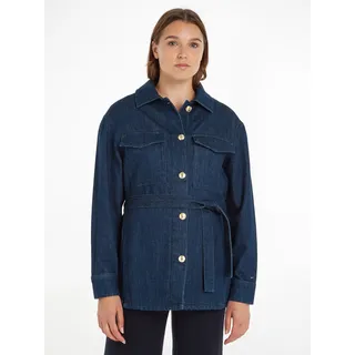 Tommy Hilfiger Jeansjacke »DNM BELTED JACKET NALA«, mit Bindegürtel, blau