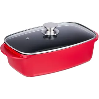 Relaxdays Bräter Auflaufform, Schwarz