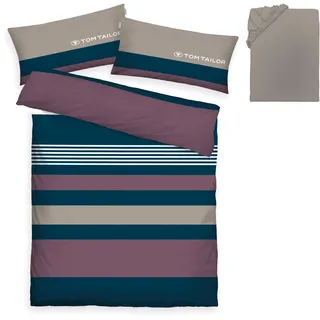 Tom Tailor Carl Renforcé Lila 135 x 200 cm + 40 x 80 cm