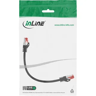 InLine Patchkabel S-FTP Cat.6 250MHz PVC Kupfer schwarz 0,25m