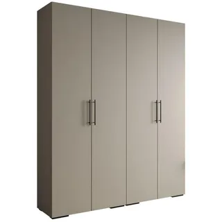 Abiks Möbel Drehtürenschrank 236.7/200/47 4-türig , Metall , Nachbildung , 200x236.7x47 cm , Schlafzimmer, Kleiderschränke, Drehtürenschränke