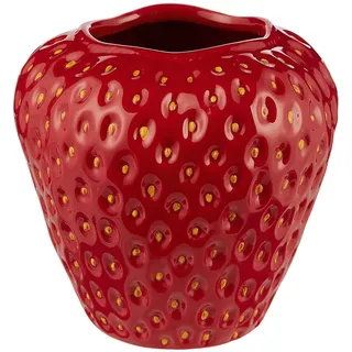 Butlers Vase Strawberry , Rot , Keramik , 27 cm , Dekoration, Vasen, Keramikvasen