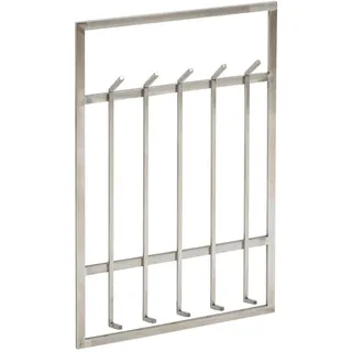 Wohnling Wandgarderobe WL6.442 silber Metall 10 Haken 60,0 x 100,0 cm