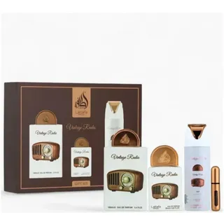 Pride Vintage Radio Eau de Parfum 100 ml + Deo Spray 200 ml + Eau de Parfum 20 ml Geschenkset