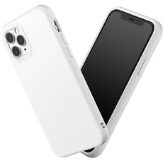 RhinoShield Case kompatibel mit [iPhone 11 Pro] | SolidSuit - Stoßdämpfende & schlanke Schutzhülle mit Premium Finish - 3.5 Meter Fallschutz - Austauschbare Kamera-Ringe - Klassik Weiß