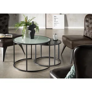 Concept Santos Couchtisch 2er-Set Glas - Metallgestell