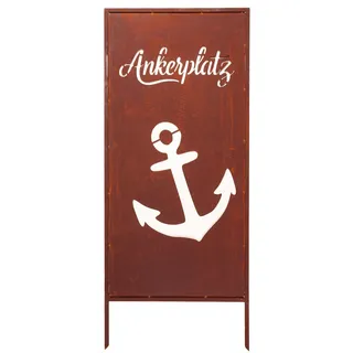 Edelrost Sichtschutz Garten Deko Anker 120x50cm Decorative Abdeckung Rost