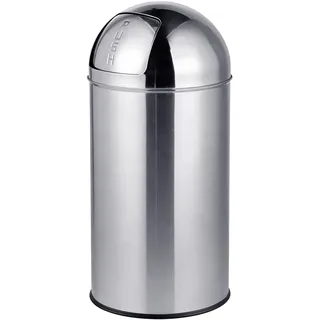 Relaxdays Mülleimer 35 l Silber