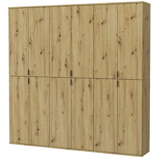 inn.furn Line-Up Garderobenschrank 183 x 193 x 34 cm Naturbelassen