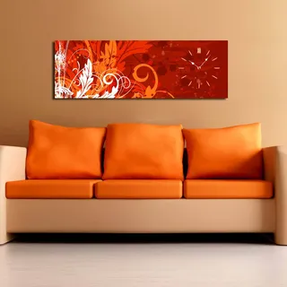 Opviq, 3090CS-5, Wanduhren, Mehrfarbig, Holz, 30 x 90 cm