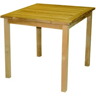 Gartentisch Teak Teaktisch eckig 75x75 Gartenmöbel Teak Tisch - Naturbelassen