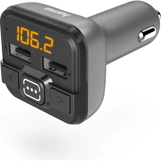 Hama 00014164, FM, 87,6 - 107,9 MHz, Zigarettenanzünder, MicroSD (TransFlash), Zigarettenanzünder, 230 mm - Grau