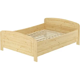 Erst-Holz Seniorenbett Doppelbett Kiefer Zubehör wählbar V-60.44-14Rollrost inkl. - Naturbelassen