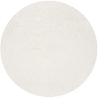 Mia's Teppiche Olivia Wohnzimmer/Schlafzimmer Teppich - waschbar - 200 cm Rund, Creme