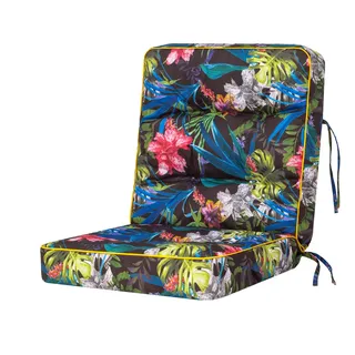 Schaukelkissen "VENUS" 50×110 cm – wasserfest, UV-beständig, komfortabel | Garden Kissen Schaukelauflagen Bankauflagen Auflagen Kissen | HobbyGarden - Schwarz